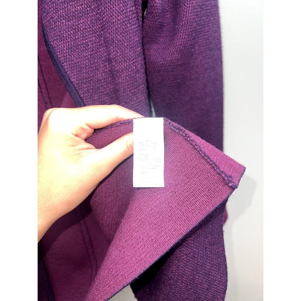 Talbots Merino Wool Sweater Blazer Petite Medium Plum Purple Cardigan - Picture 4 of 4